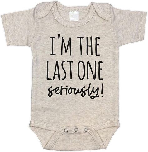 Funny Pregnancy Announcement Infant Bodysuit Gift for Grandparents | I'm the Last One (0-3 month, Natural) in Kuwait