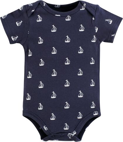 Hudson Baby Unisex Baby Cotton Bodysuits, Nautical Anchor, 9-12 Months in Kuwait