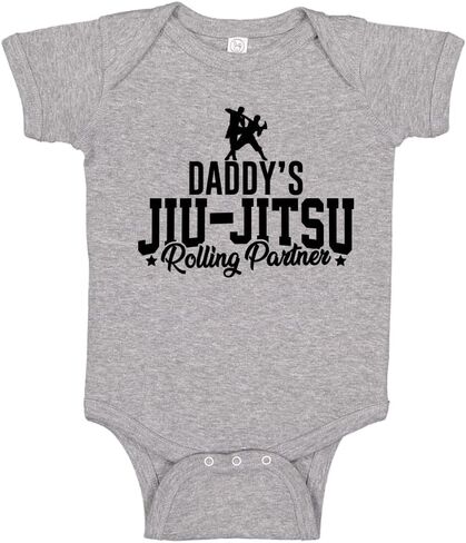 Daddy's Jiu Jitsu Rolling Partner Baby Bodysuit One Piece Or Toddler Shirt Cute Jiu-Jitsu Dad Gift in Kuwait