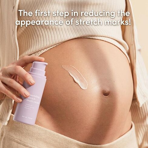 Evereden Stretch Mark Cream, Pregnancy and Postpartum, Dermatologist-Tested | Skin Looks & Feels More Elastic, Centella Asiatica & Vitamin A-Rich Rosehip Oil, Peptides, Non-Greasy, Vegan in Kuwait