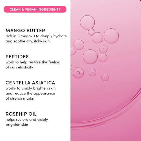 Evereden Stretch Mark Cream, Pregnancy and Postpartum, Dermatologist-Tested | Skin Looks & Feels More Elastic, Centella Asiatica & Vitamin A-Rich Rosehip Oil, Peptides, Non-Greasy, Vegan in Kuwait