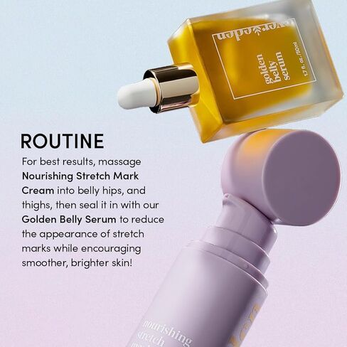 Evereden Stretch Mark Cream, Pregnancy and Postpartum, Dermatologist-Tested | Skin Looks & Feels More Elastic, Centella Asiatica & Vitamin A-Rich Rosehip Oil, Peptides, Non-Greasy, Vegan in Kuwait
