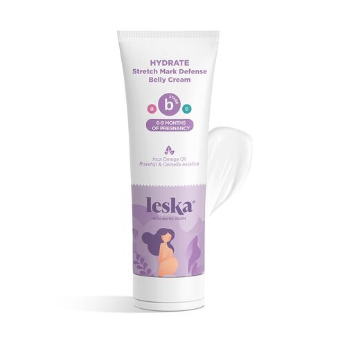 Leska Maternity Cream 2-Pack | STAGE B: HYDRATE Stretch Mark Defense Belly Cream & Butter (Pregnancy Months 6-9) | Part of a Complete 3-Stage Pregnancy Skincare System (4-4.93oz) in Saudi Arabia