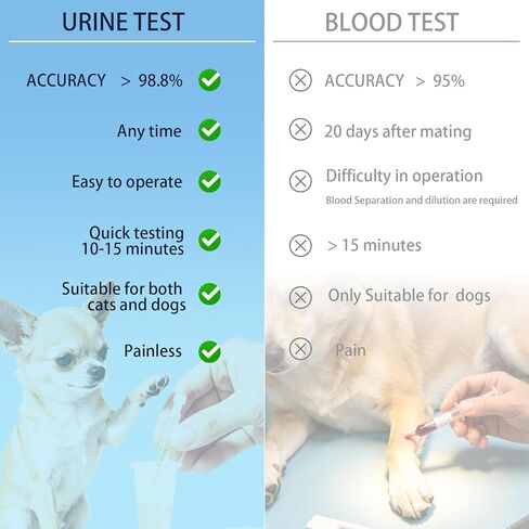2 PCS Dog/Pet/Cat Pregnancy Test Kit, Early Pregnancy Test for Dogs and Cats, Fast and Accurate Home Testing, Results Within 15 Minutes in Kuwait