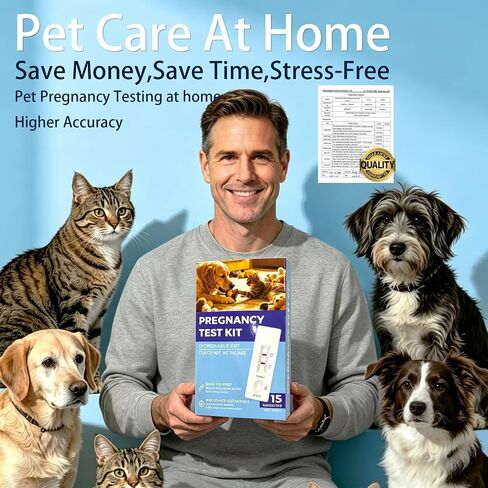 2 PCS Dog/Pet/Cat Pregnancy Test Kit, Early Pregnancy Test for Dogs and Cats, Fast and Accurate Home Testing, Results Within 15 Minutes in Kuwait