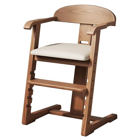 DOMGMUWUJEE Solid Wood Toddler Dining Chair - Adjustable Height Easy to Clean Toddler high Chair - Kids high Chair from 3 Years to 200 Lb, Grow with Child(Walnut) in Kuwait