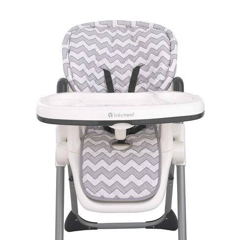 Soft Gray and White Chevron High Chair Pad | Easy to Install Replacement Cushion Fits Most 3-5 Point Harness High Chairs in Kuwait
