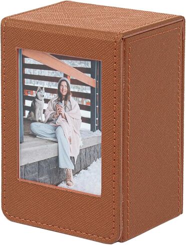 2 x 3 Mini Photo Storage Box for Polaroid Fujifilm Instax Mini 13 12 11 9 8 EVO Instant Film, Picture Frame and Containers, PU Leather. (Blue Purple) in Kuwait