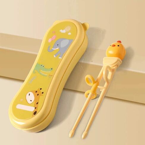 Kids Chopsticks - Made of High Quality Food Grade Material - Great Chopsticks for Kids - Includes Sturdy and Practical Portable Box in Kuwait