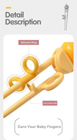 Kids Chopsticks - Made of High Quality Food Grade Material - Great Chopsticks for Kids - Includes Sturdy and Practical Portable Box in Kuwait
