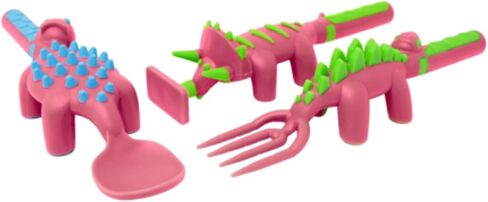 Constructive Eating - Toddler Dinosaur Utensils Made in USA - Silverware for Toddlers - Utensils for Kids - Constructive Eating Utensil Set in Kuwait