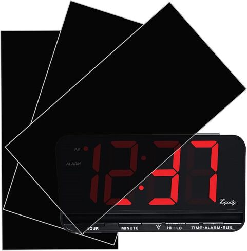 Light Dimming Sheets, Light Blocking LED Covers, Custom Size (3 Sheets) Dimming Stickers Sheet for Alarm Clocks, Electronic Games, Cellphones, Appliance - Dimming 80% ~ 100%, (3Sheets = 3 Uncut) in Kuwait
