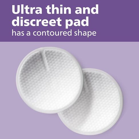 Philips AVENT, Disposable Breast Pads, White, 100 Count, SCF254/13 (Pack of 2) in Kuwait