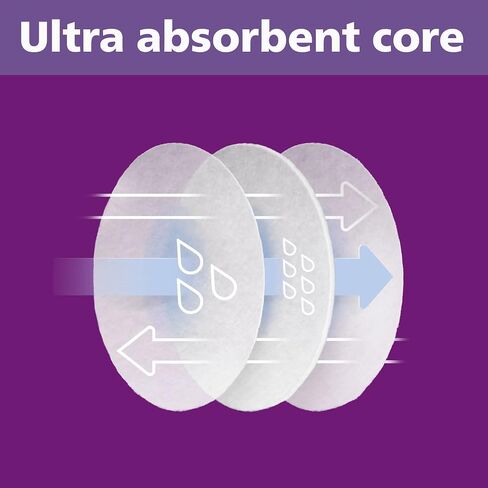 Philips AVENT, Disposable Breast Pads, White, 100 Count, SCF254/13 (Pack of 2) in Kuwait