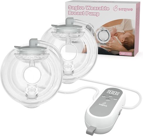 Wearable Breast Pump ABP-1308 | SPA-Level Comfort 3 Modes & 9 Levels | Wearable Breastfeeding Pump, Low-Noise Electric Breast Pump Portable for Office & Home Use (27mm Shield, 21/24mm Flange) in Kuwait