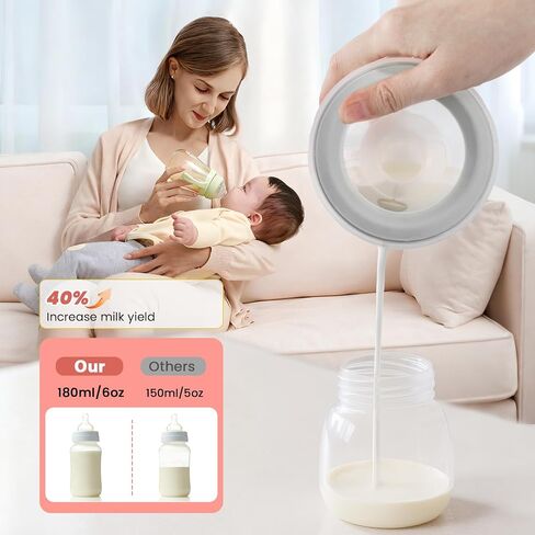 Wearable Breast Pump ABP-1308 | SPA-Level Comfort 3 Modes & 9 Levels | Wearable Breastfeeding Pump, Low-Noise Electric Breast Pump Portable for Office & Home Use (27mm Shield, 21/24mm Flange) in Kuwait