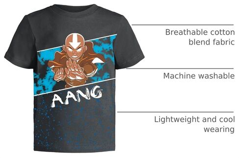 Avatar The Last Airbender Graphic T-Shirt (Sets) Aang Appa Iroh Katara Korra Momo Sokka Toph Zuko Tee Toddler to Kids Clothes in Saudi Arabia