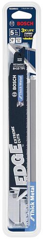 BOSCH RESM9X2 5 pc. 9 in. 8/10 TPI Edge Reciprocating Saw Blades for Thick Metal, Gold in Kuwait