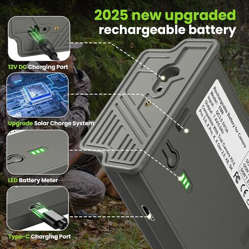 5 Pack New Reveal Lithium Battery Pack for Cellular Trail Camera | Solar Charging, Compatible with Trail Camera Ultra, X Gen 3.0, Pro 3.0, X, X Pro, X Gen 2.0, XB, SK, LED Battery Indicator in Kuwait