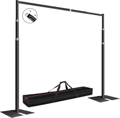 FUDESY Pipe and Drape Stand Kit, 10x10ft Heavy Duty Adjustable Metal Backdrop Frame for Photography, Wedding Parties, Decoration in Kuwait