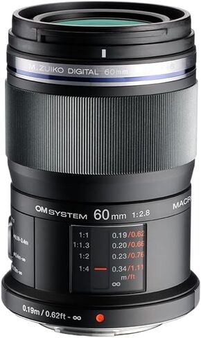 Olympus OM System M.Zuiko 60 mm F2.8 Macro Lens - MFT System Camera | High quality macro lens for nature and portrait - dust and splash proof - compact photo camera accessories in Kuwait