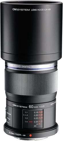 Olympus OM System M.Zuiko 60 mm F2.8 Macro Lens - MFT System Camera | High quality macro lens for nature and portrait - dust and splash proof - compact photo camera accessories in Kuwait