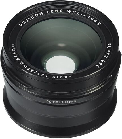 Fujifilm Fujinon Wide Conversion Lens for X100 Series Camera, Black (WCL-X100 B II) | 0.8×, 28mm 35mm-Eq, Auto-Recognition and Aberration Correction on Supported X100 Bodies, Includes Caps and Pouch in Kuwait