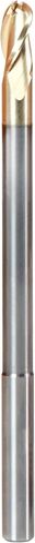 Amana Tool Extra Long CNC 2D and 3D Carving Ball Nose 0.10 Deg Straight Router Bit, ZrN Coated, 46490, 1/4 Dia x 1/8 Rad x 1/2 x 1/4 Shk x 3 Fl in Kuwait