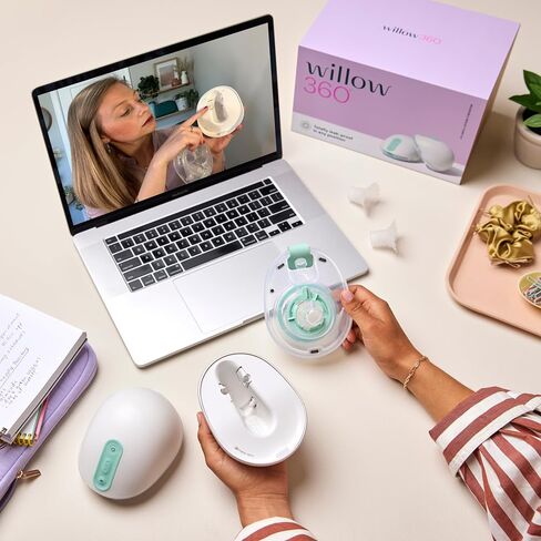Willow - 360 Breast Pump Flanges - 24mm Breast Shield - for Willow 360 or 3.0 Wearable Breast Pump, Hands-Free for Leak Proof Breast Pumping with Spill- Proof Milk Bags - 2ct | Fits Willow 360 or 3.0 wearable breast pump, hands-free leak proof pumping, us in Kuwait