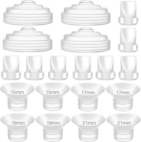 8Pc Duckbill Valves 8Pc Flange Inserts and 4Pc Silicone Diaphragm Compatible with Momcozy M5, Replacement M5 Pump Parts Accessories Made by Tbuymax, Not Original Momcozy Pump Parts in Kuwait
