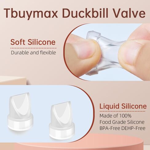 8Pc Duckbill Valves 8Pc Flange Inserts and 4Pc Silicone Diaphragm Compatible with Momcozy M5, Replacement M5 Pump Parts Accessories Made by Tbuymax, Not Original Momcozy Pump Parts in Kuwait