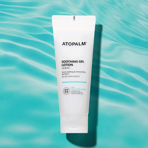 ATOPALM Soothing Gel Lotion 4 Fl Oz, Cooling and Calming Moisturizer for Sensitive, Eczema Prone, Heat Rash Skin, Redness Relief, Lightweight Mild Face and Body Lotion for Baby, Korean Skincare | Cooling Face & Body Gel Lotion | Lightweight Baby Moisturiz in Kuwait
