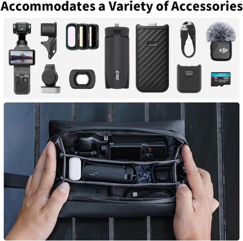 Pocket 4/3 Carrying Case, Travel Storage Protective Carry Bag for DJI OSMO Pocket 4/3 Accessories, Carry Bag Large Capacity Protective Handbag All in One Gadget Storage Bag in Kuwait