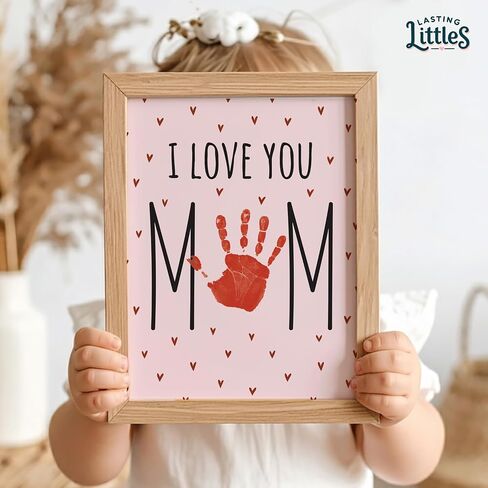 Lasting Littles Mom Edition | Baby Toddler Handprint & Footprint Keepsake Book, Mother's Day, Baby Shower, New Parent, Grandma Gift, Preschool Craft *Paints Not Included* in Kuwait