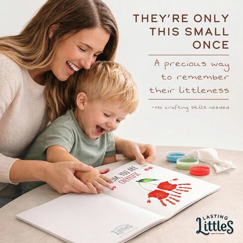 Lasting Littles Mom Edition | Baby Toddler Handprint & Footprint Keepsake Book, Mother's Day, Baby Shower, New Parent, Grandma Gift, Preschool Craft *Paints Not Included* in Kuwait