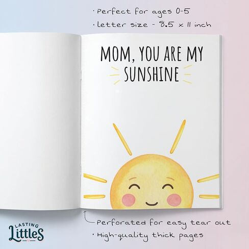 Lasting Littles Mom Edition | Baby Toddler Handprint & Footprint Keepsake Book, Mother's Day, Baby Shower, New Parent, Grandma Gift, Preschool Craft *Paints Not Included* in Kuwait
