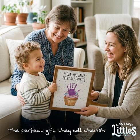 Lasting Littles Mom Edition | Baby Toddler Handprint & Footprint Keepsake Book, Mother's Day, Baby Shower, New Parent, Grandma Gift, Preschool Craft *Paints Not Included* in Kuwait
