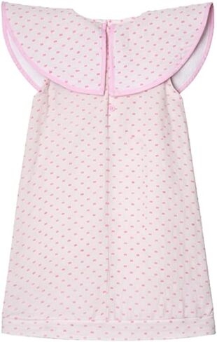 Toddler Girl Dress 100% Cotton Muslin Puff Sleeve Lightweight Summer Dress Breathable Baby Girl Outfit 2-6T in Kuwait