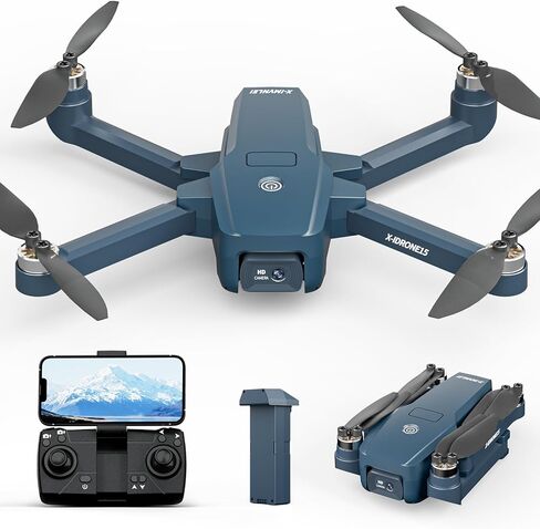X15 Drone with 1080P HD Camera for Adults Beginners, Drone with Brushless Motor, One Key Takeoff/Landing, Trajectory Flight, Gesture Control, 3 Speed Modes, Modular Battery, Gift for Adults in Kuwait