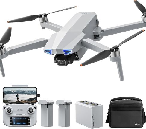 Holy Stone HS790 6K Photo Drone with Camera for Adults, 3 Axis Brushless Gimbal 4K Video, 30000ft Transmission, 60Min Flight with Fast Charging Hub, AI Night Shot, GPS Smart Flight, Beginner Mode in Kuwait