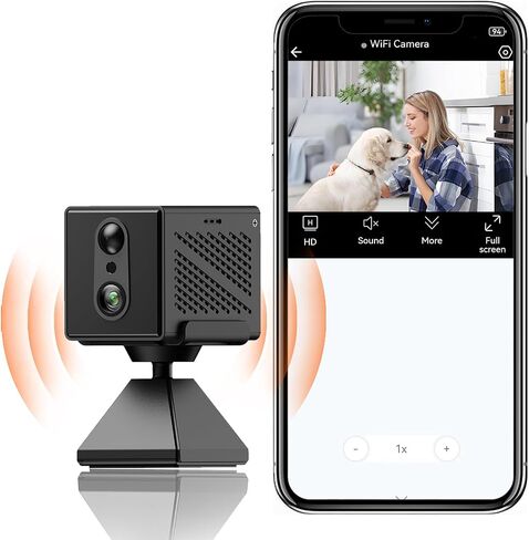 2026 5G 4K Mini Camera WiFi Indoor Home HD Micro Wireless Security Camera, Small Nanny Cam Pet Baby Outdoor Cameras, 100 Days Battery Life 150 angle Night Vision Motion Detection Cloud & SD Storage in Kuwait
