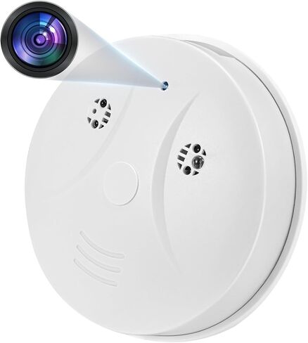 Hidden Spy Camera (Smoke Detector Design) WiFi HD 1080P Camera Wireless Small Nanny Cam for Home Surveillance Security Cameras Indoor Wireless(Support 2.4G) in Kuwait