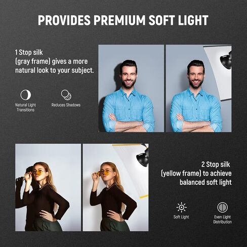 NEEWER SF6090F 5-in-1 Folding Flag Kit for Photography, Reflector, Light Modifier, for Soft, Diffused and Bright Effects, Carry Bag Included in Kuwait