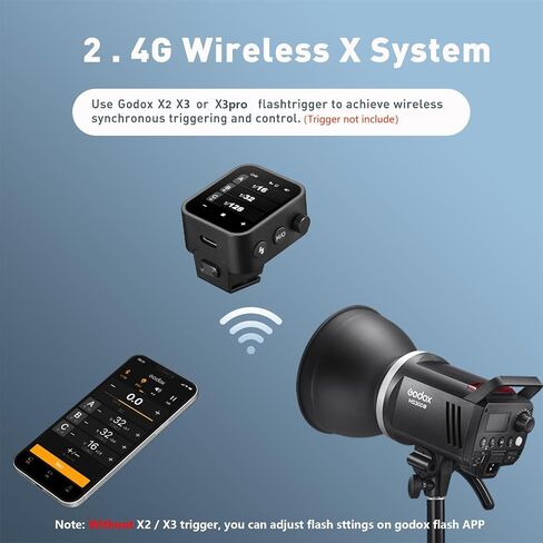 Godox MS300V Studio Flash kit with 2 Softbox, 2 Light Stands, 2 Reflectors | Buil-in LED Modeling Lamps, 2.4G Wireless X System, Bowens Mount – Ideal Lighting for Studio, Portrait & Fashion Photography in Kuwait