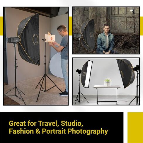 Glow EZ Lock 12x56 Quick Strip Rectangular Bowens Mount Softbox w/External, Internal Diffusers in Kuwait