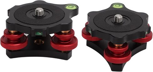 LP-64 Camera Tripod Leveling Base, Aluminum Alloy Ball Head Leveler with Spirit Level 5 Fine Adjustment for SLR Panoramic Photography Video Capturing in Kuwait