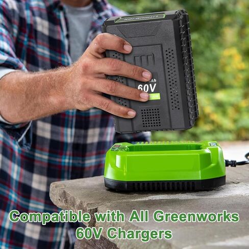 Replacement Battery for Greenworks 60V: 5.0Ah Extended Run Lithium Battery for Greenworks Pro 60 Volt Lawn Mower Trimmer Blower for Home Gardening in Kuwait