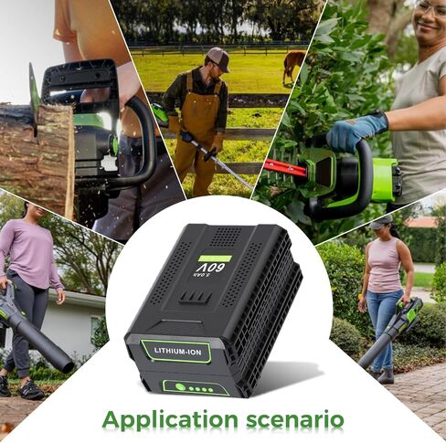 Replacement Battery for Greenworks 60V: 5.0Ah Extended Run Lithium Battery for Greenworks Pro 60 Volt Lawn Mower Trimmer Blower for Home Gardening in Kuwait