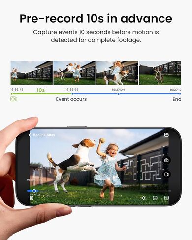 REOLINK Altas 2K Solar Security Cameras Wireless Outdoor, 10s Pre-Record | 540 Days Battery Life, ColorX Night Vision, Dual Band 2.4/5GHz Wi-Fi 6, AI Detection, Home Hub Compatible, No Subscription in Kuwait