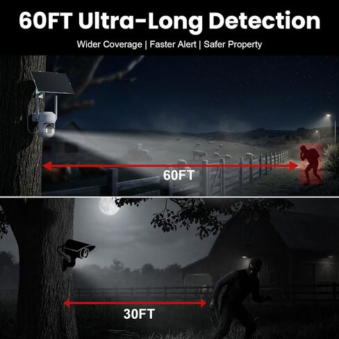 2 Pack No WiFi Security Camera Solar Powered Solar Powered, 2K HD | 4G LTE Cellular Security Cameras Wireless Outdoor, 360° Outdoor Camera Wireless, Color Night Vision, Phone Alerts, Storage in Kuwait